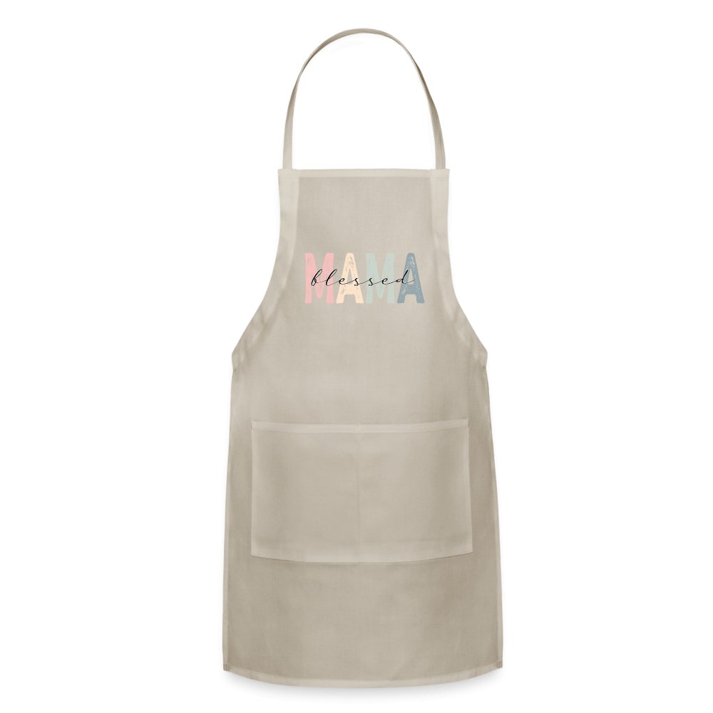 Blessed Mama Adjustable Apron - natural