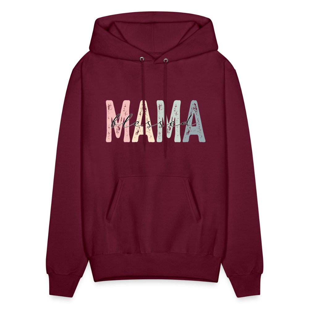 Blessed Mama Hoodie - burgundy