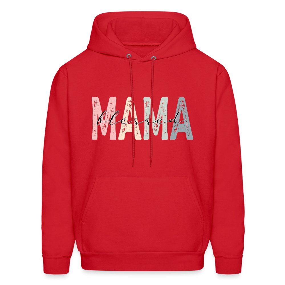 Blessed Mama Hoodie - burgundy