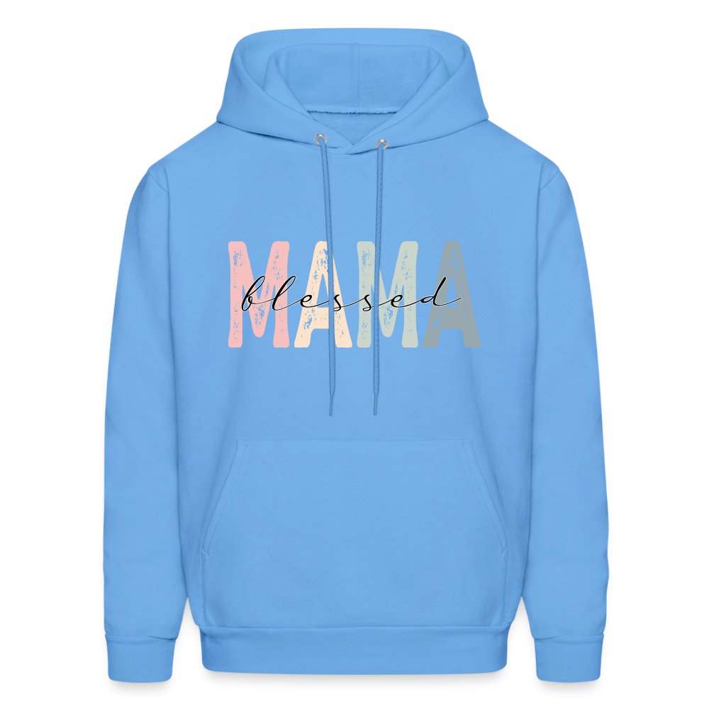 Blessed Mama Hoodie - carolina blue