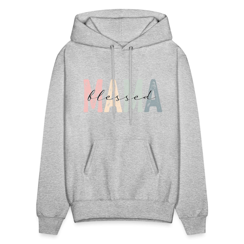 Blessed Mama Hoodie - heather gray