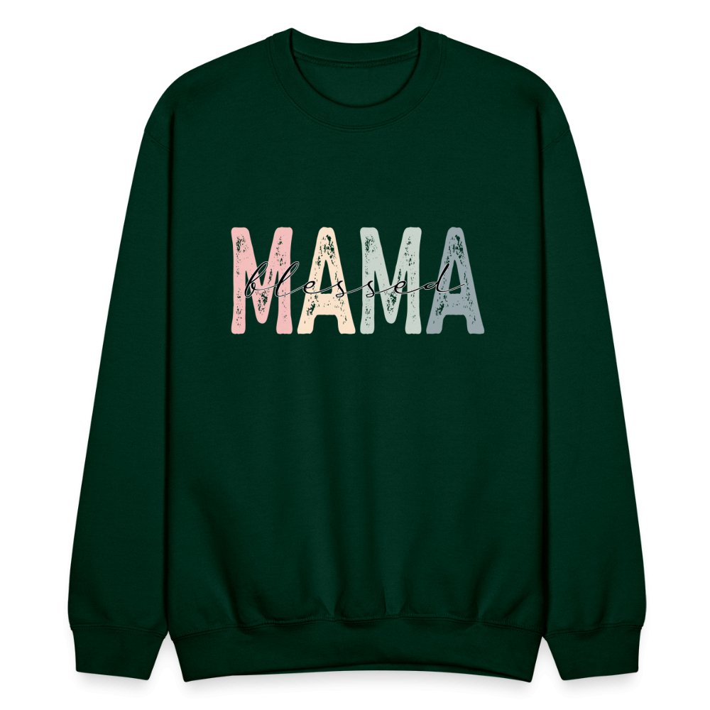 Blessed Mama Sweatshirt - forest green