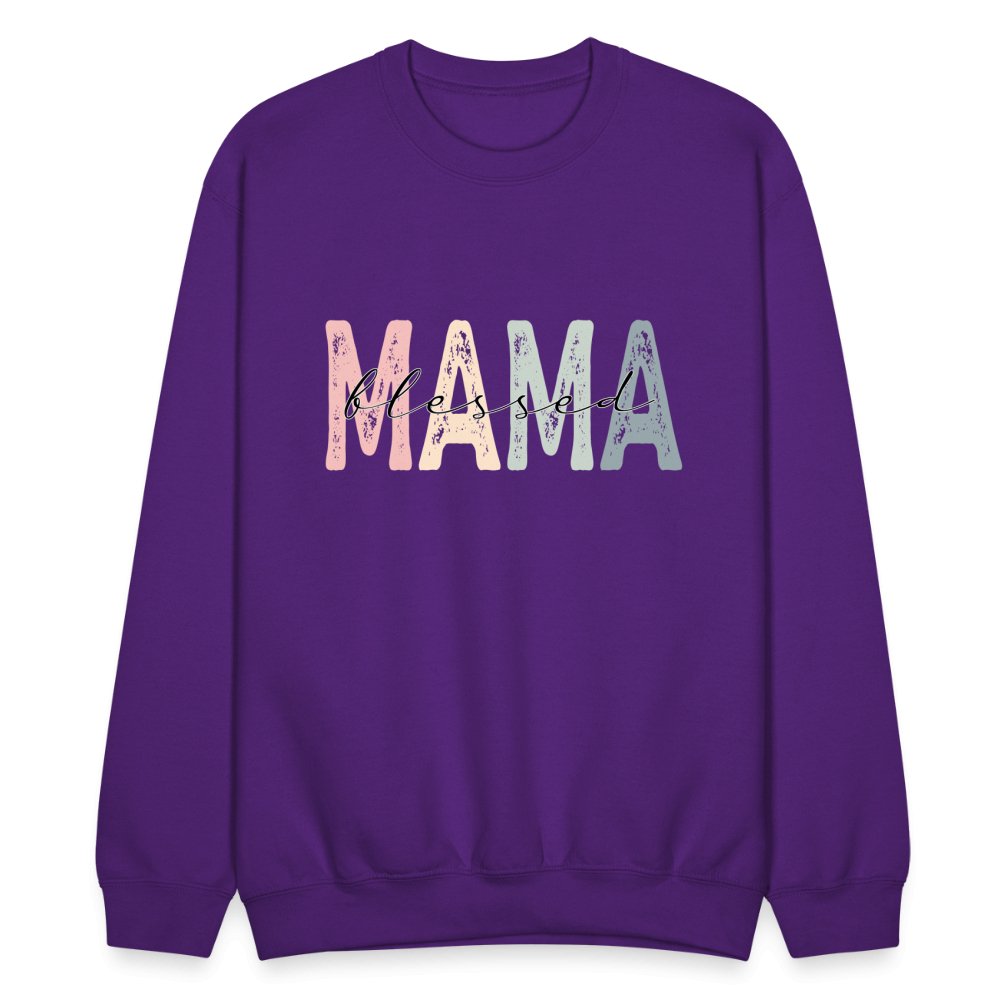 Blessed Mama Sweatshirt - purple