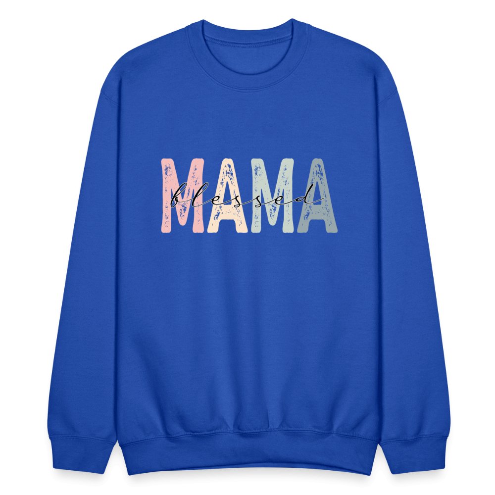 Blessed Mama Sweatshirt - royal blue