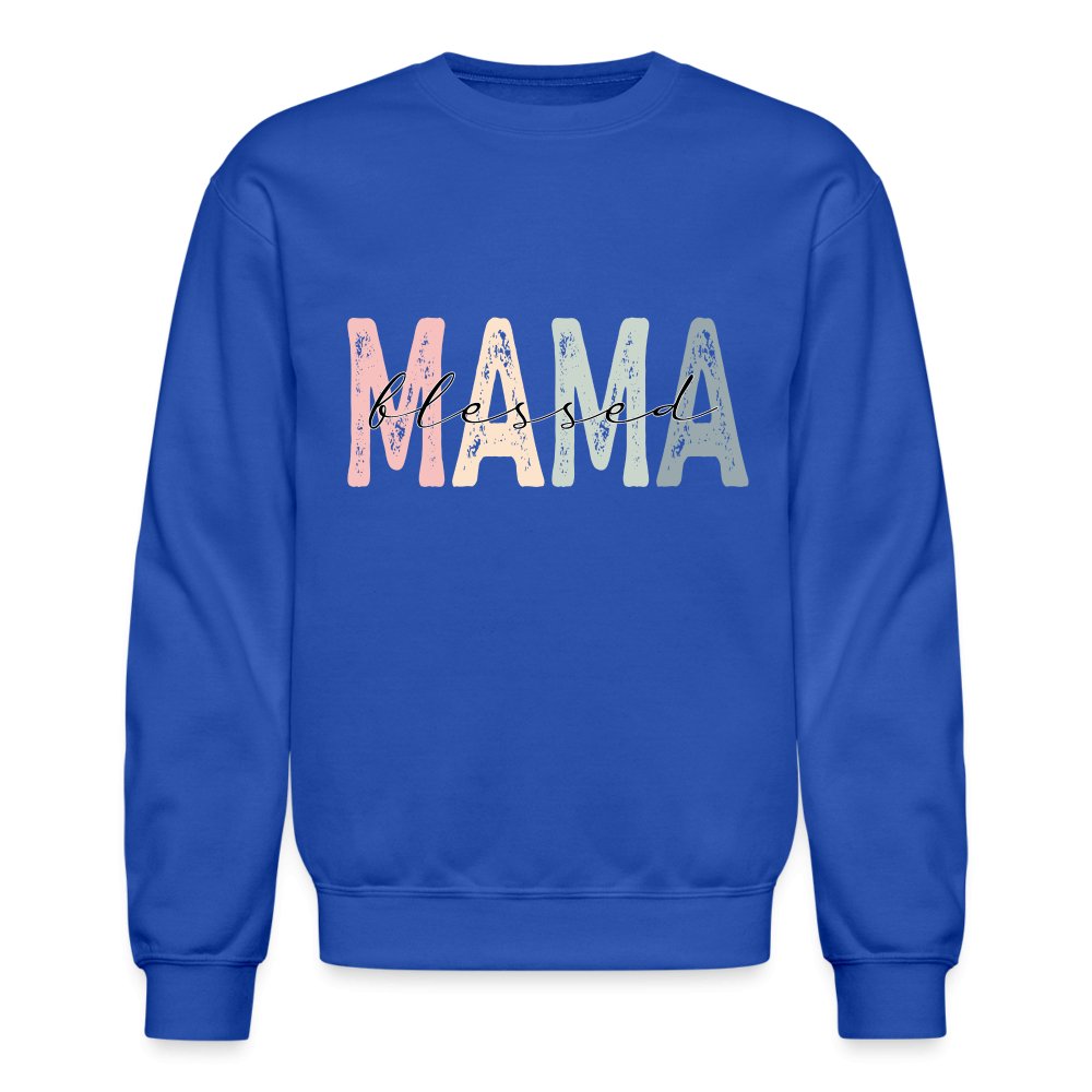 Blessed Mama Sweatshirt - royal blue