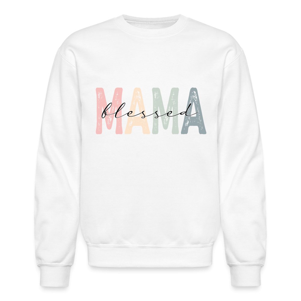 Blessed Mama Sweatshirt - white