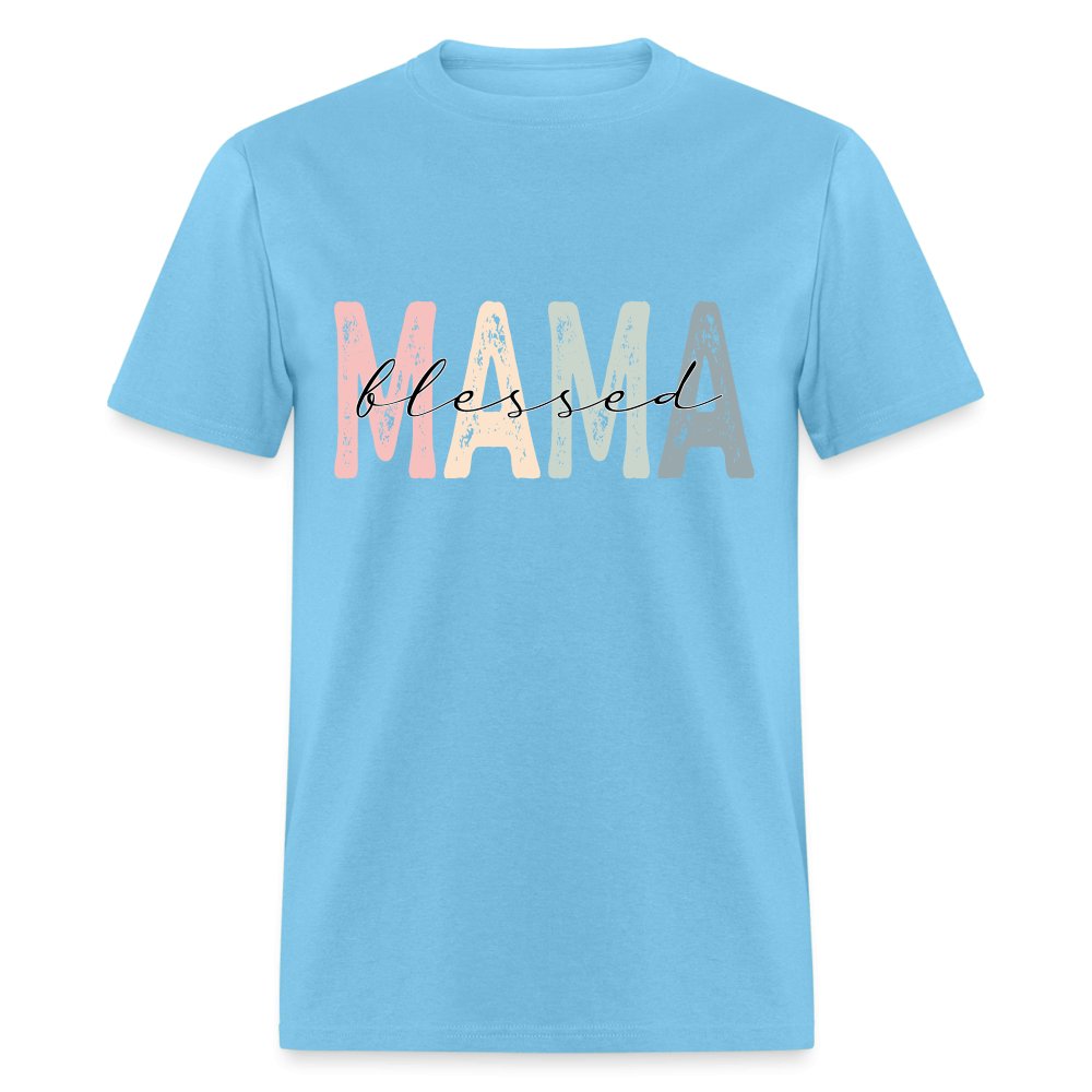 Blessed Mama Unisex Classic T-Shirt - aquatic blue