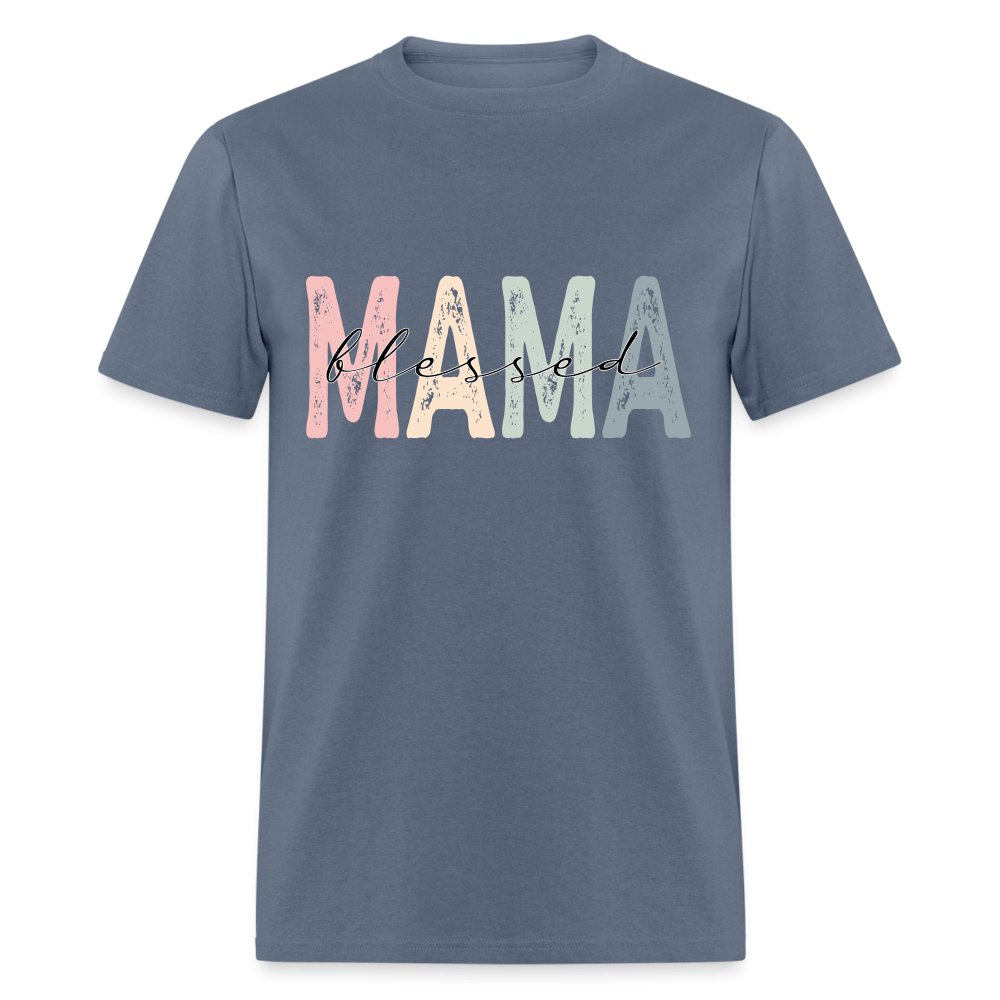 Blessed Mama Unisex Classic T-Shirt - denim