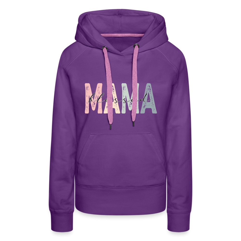 Blessed Mama Women’s Premium Hoodie - purple