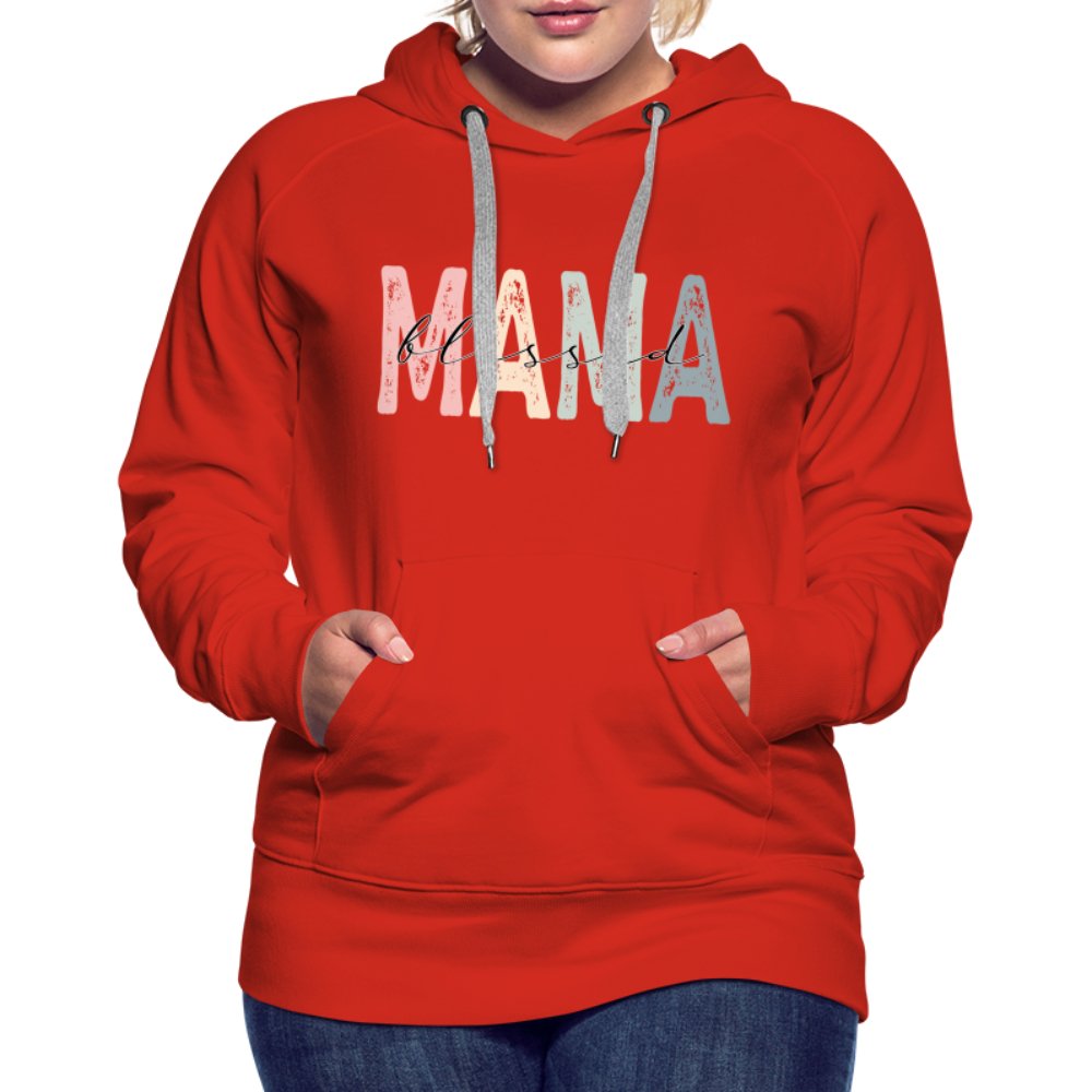 Blessed Mama Women’s Premium Hoodie - red