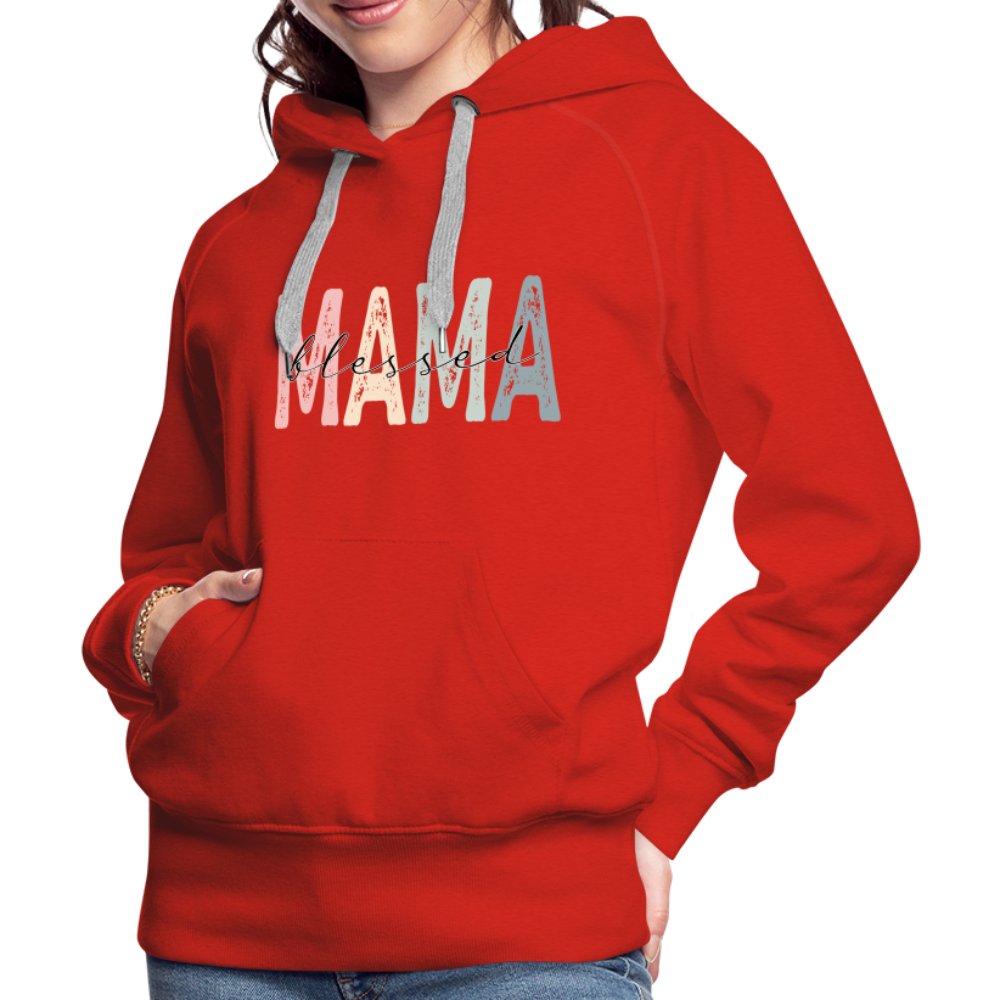 Blessed Mama Women’s Premium Hoodie - red