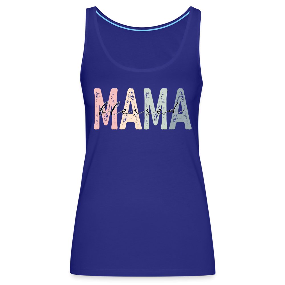 Blessed Mama Women’s Premium Tank Top - royal blue