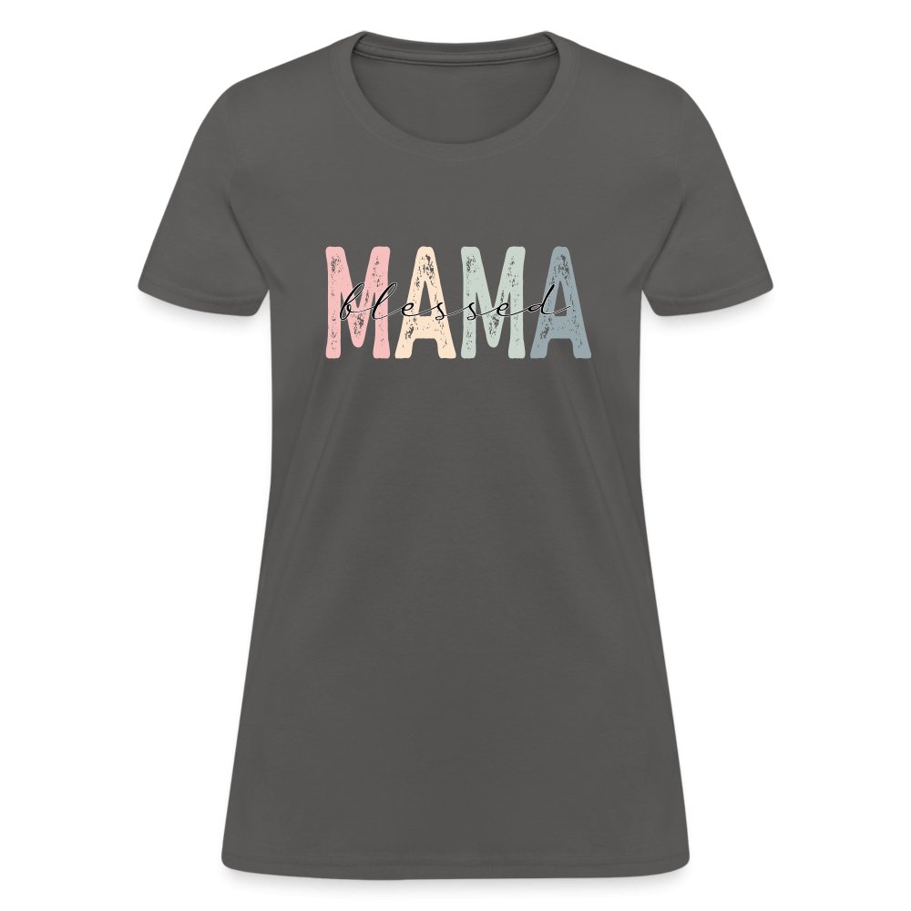 Blessed Mama Women's T-Shirt - charcoal