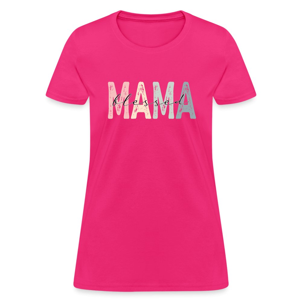 Blessed Mama Women's T-Shirt - fuchsia