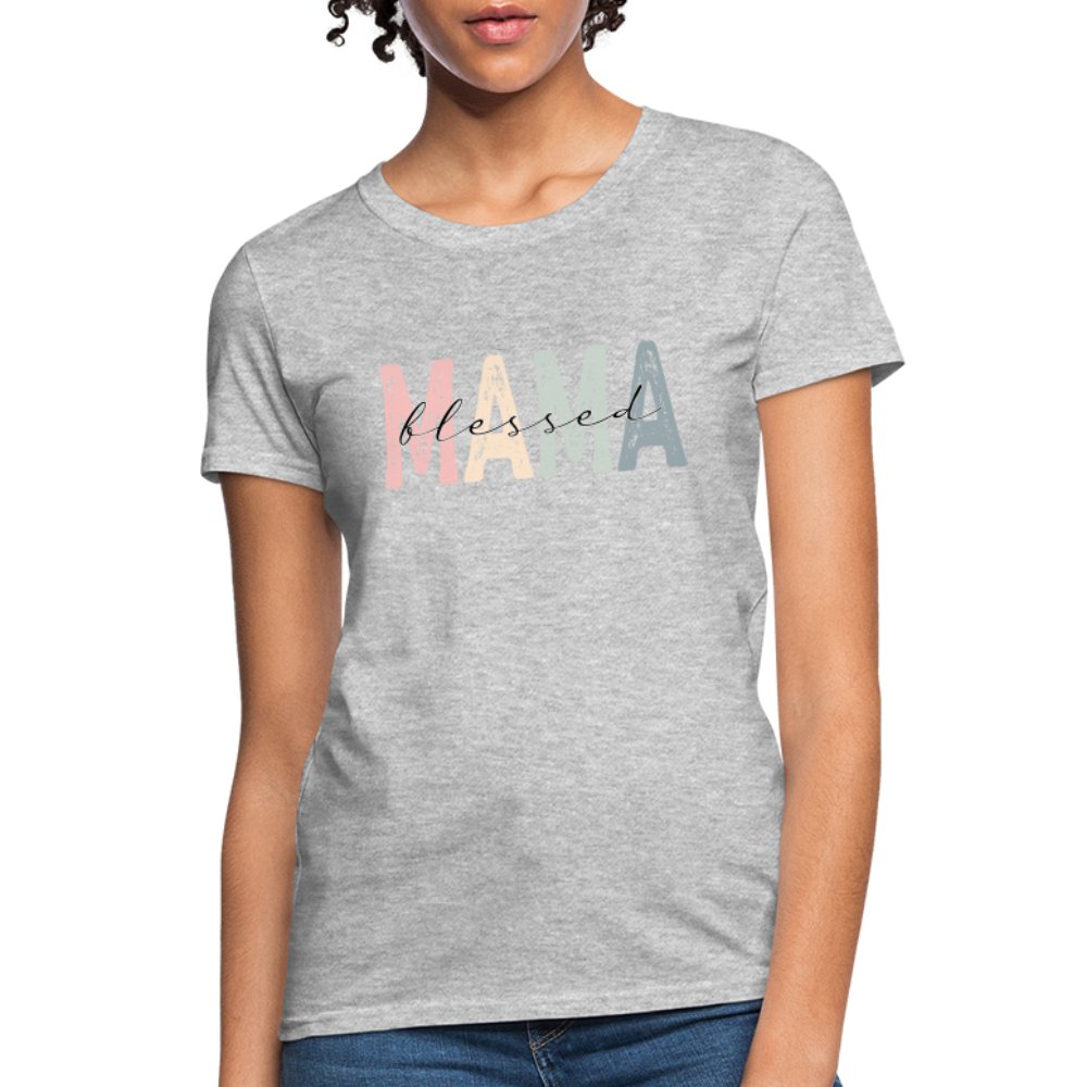 Blessed Mama Women's T-Shirt - heather gray