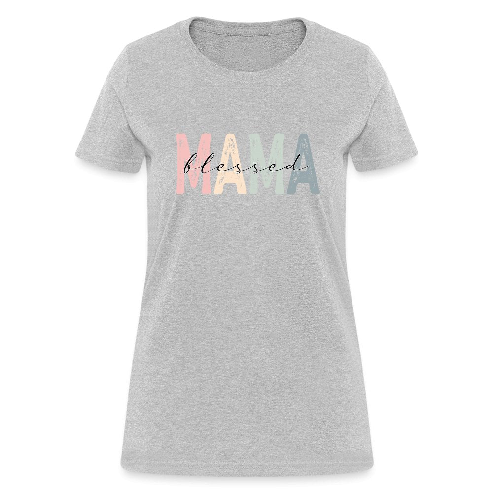 Blessed Mama Women's T-Shirt - heather gray