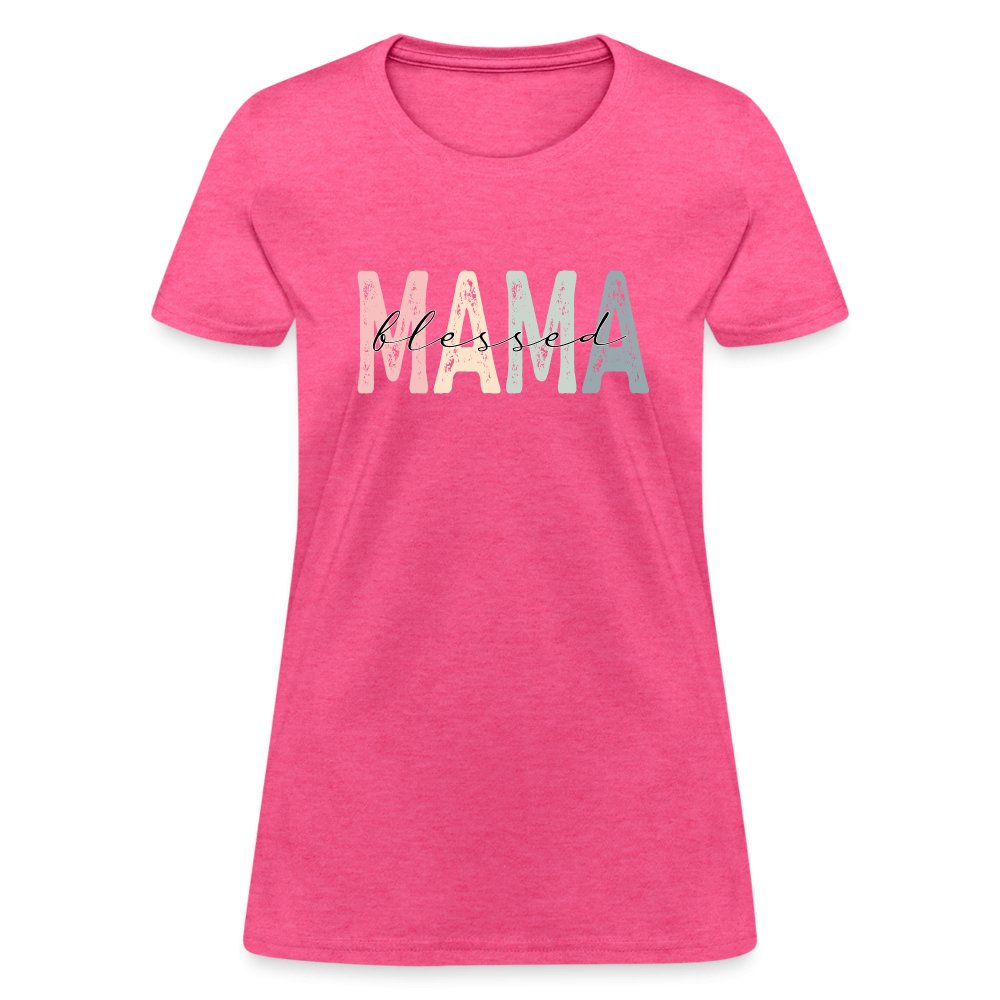 Blessed Mama Women's T-Shirt - heather pink