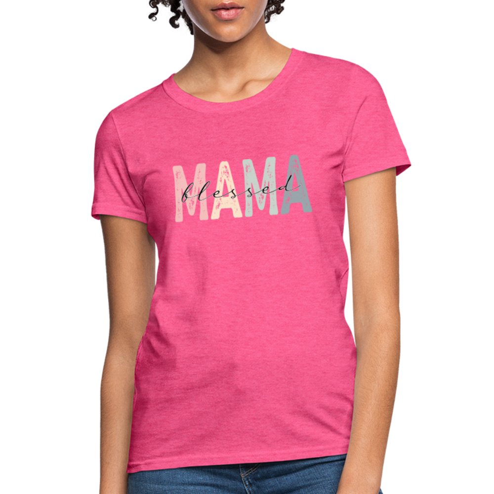 Blessed Mama Women's T-Shirt - heather pink