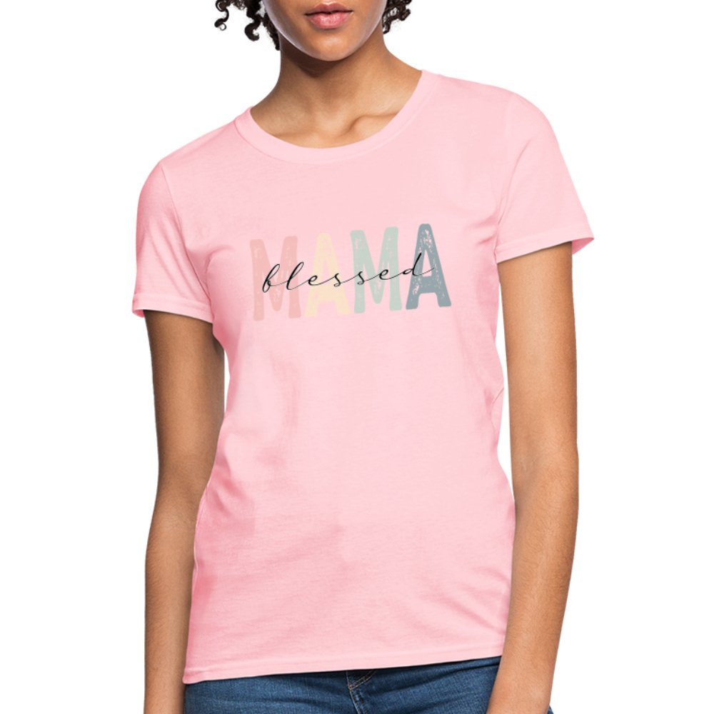 Blessed Mama Women's T-Shirt - pink