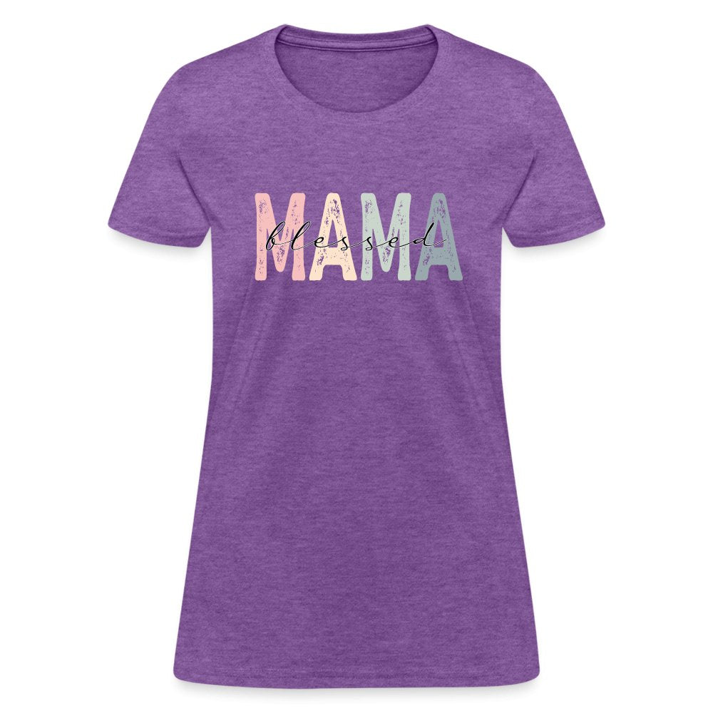 Blessed Mama Women's T-Shirt - purple heather