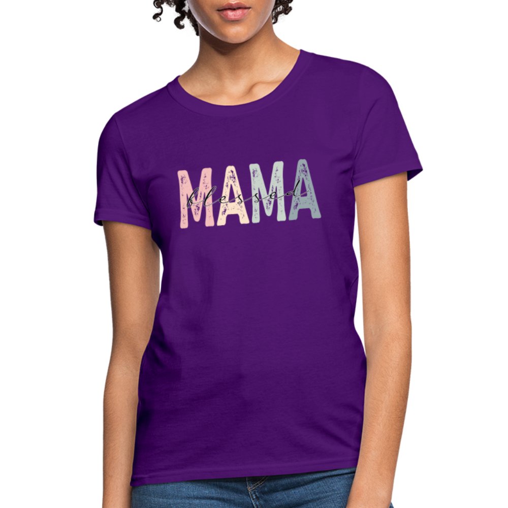 Blessed Mama Women's T-Shirt - purple