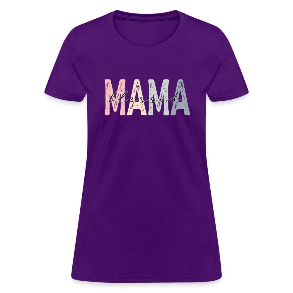 Blessed Mama Women's T-Shirt - purple