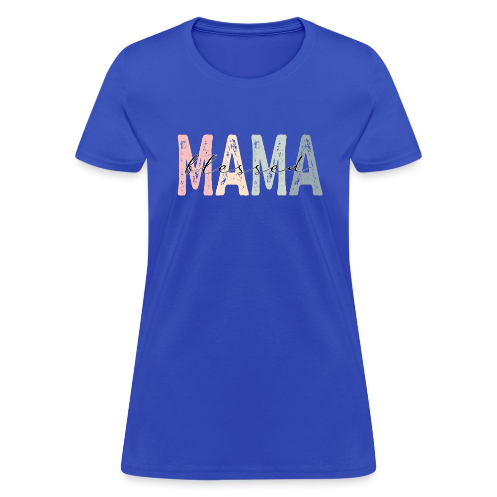 Blessed Mama Women's T-Shirt - royal blue