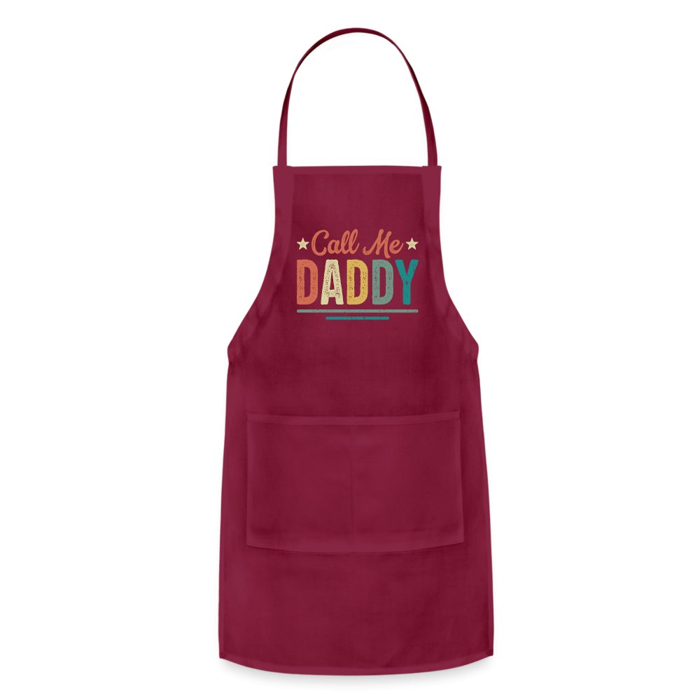 Call Me Daddy Apron - burgundy