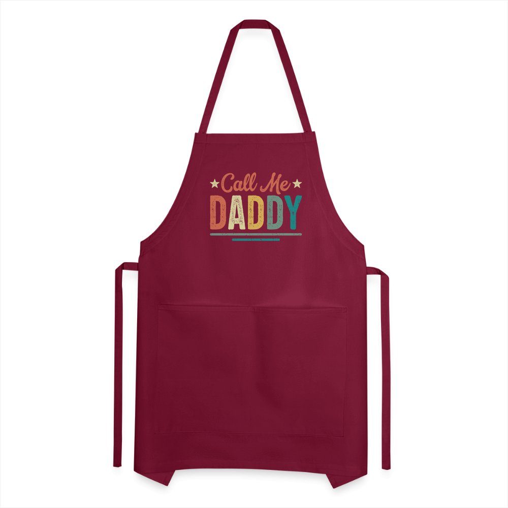 Call Me Daddy Apron - burgundy