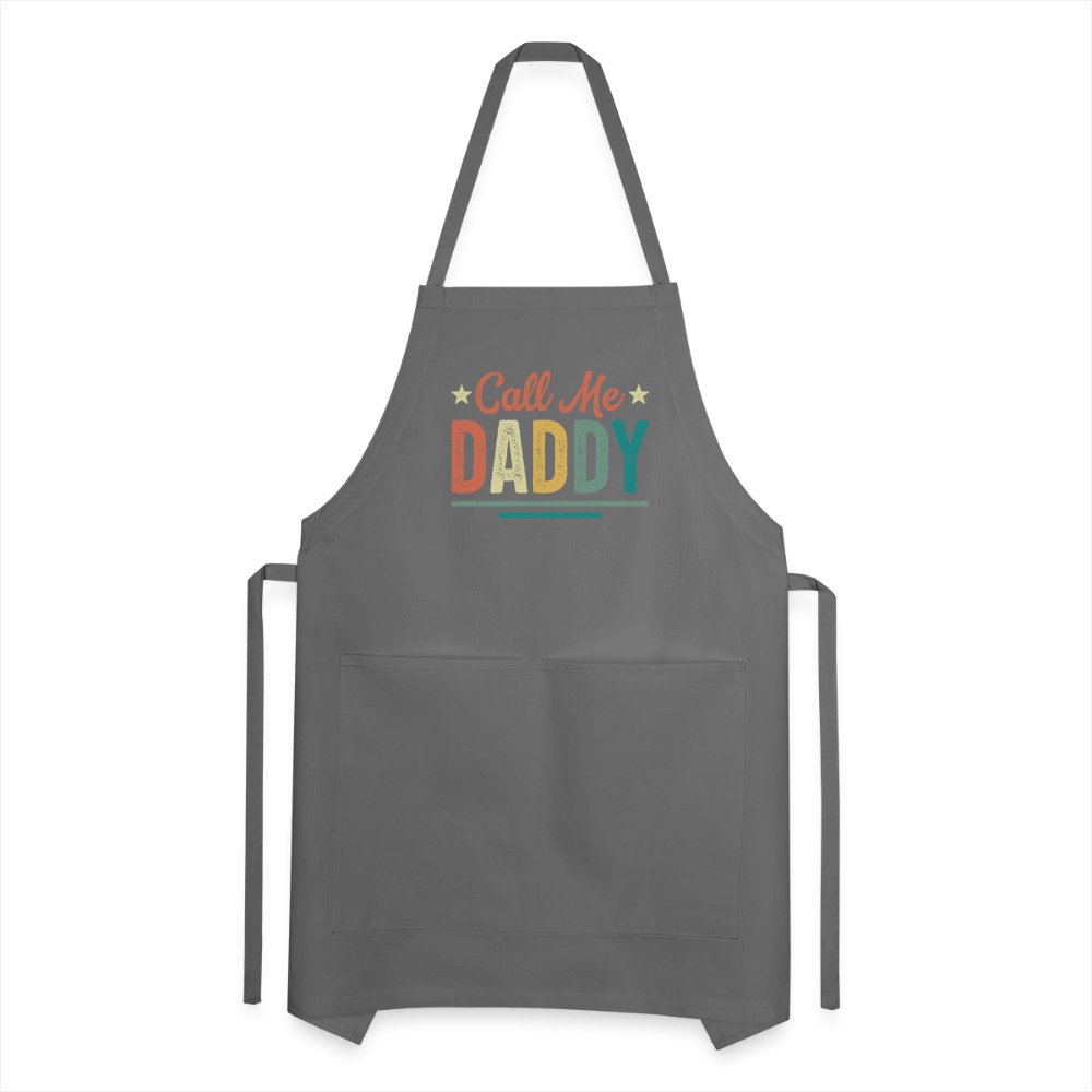 Call Me Daddy Apron - charcoal