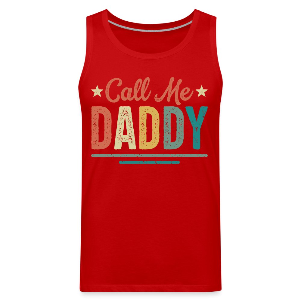 Call Me Daddy Premium Tank Top - red