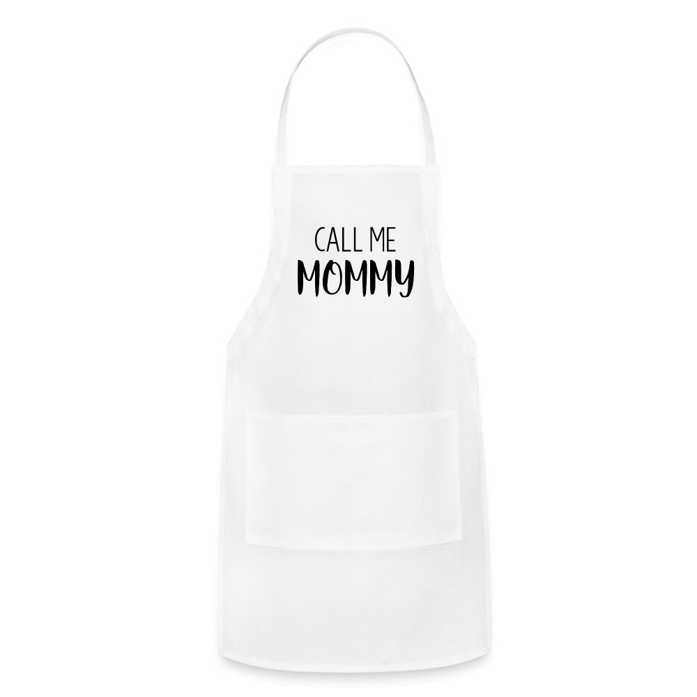 Call Me Mommy - Adjustable Apron - white