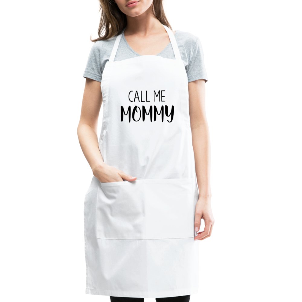 Call Me Mommy - Adjustable Apron - white