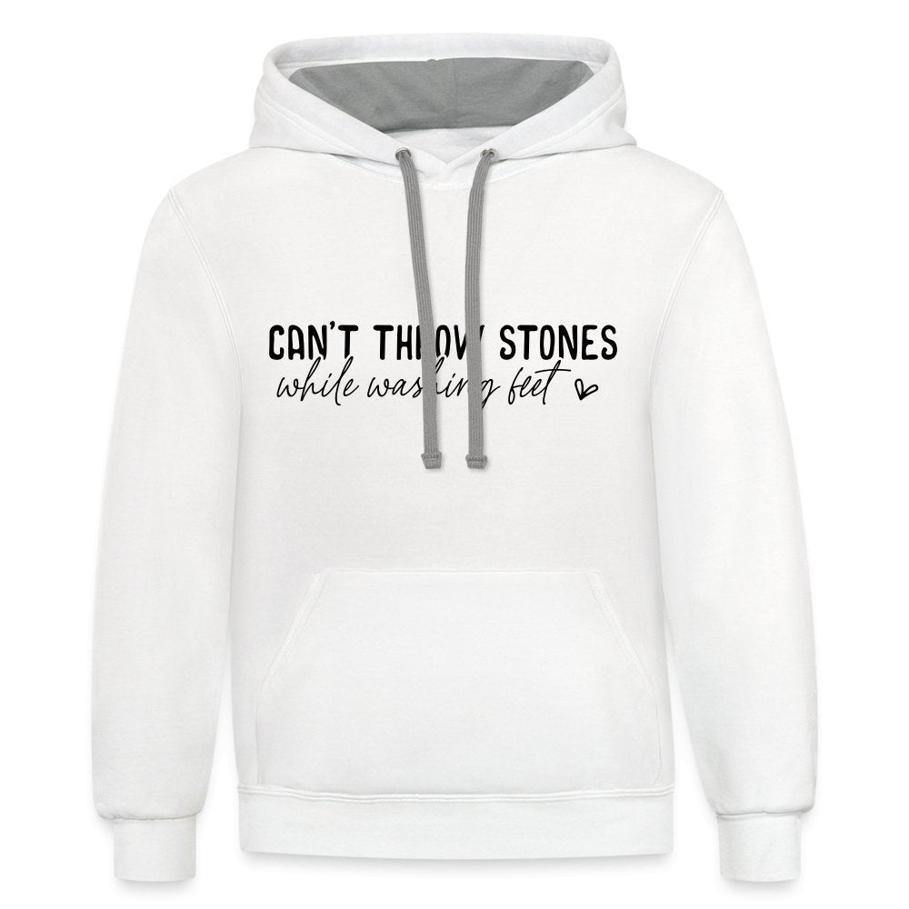 Can't Throw Stone While Washing Feet Hoodie - option1# - Unisex Contrast Hoodie | Fruit of the Loom SF76R