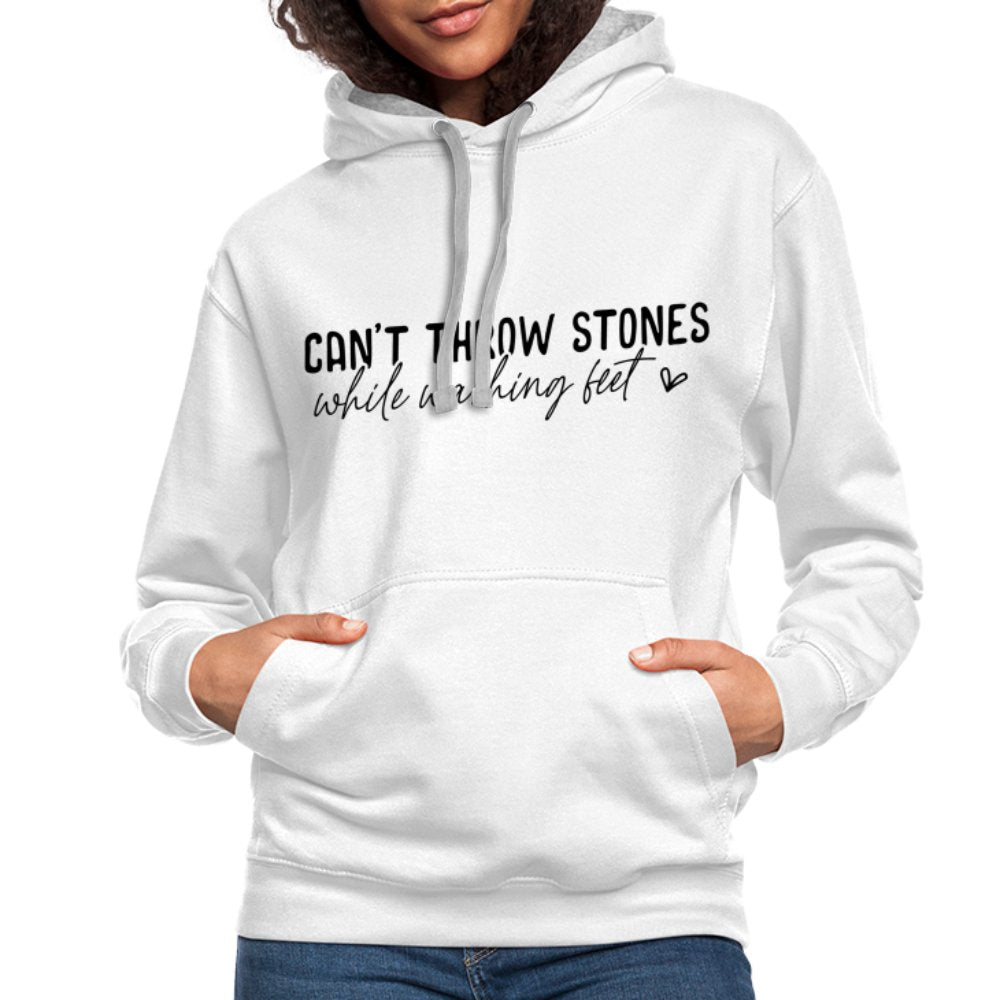 Can't Throw Stone While Washing Feet Hoodie - option1# - Unisex Contrast Hoodie | Fruit of the Loom SF76R