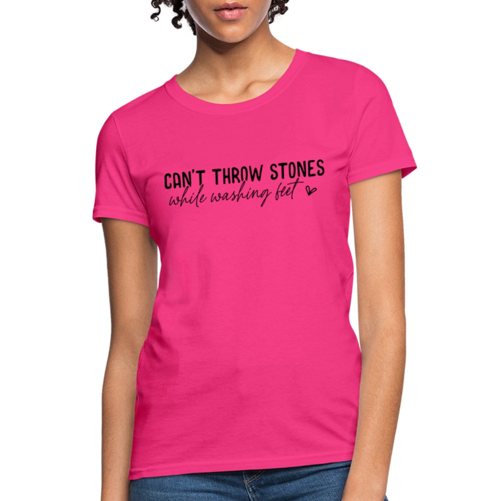 Can't Throw Stone While Washing Feet Women's T-Shirt - option1# - Women's T-Shirt | Fruit of the Loom L3930R