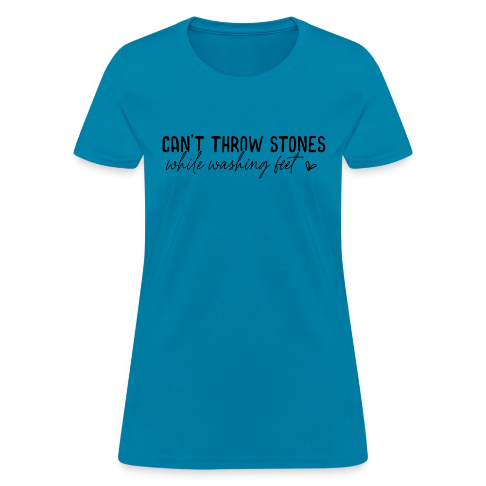 Can't Throw Stone While Washing Feet Women's T-Shirt - option1# - Women's T-Shirt | Fruit of the Loom L3930R