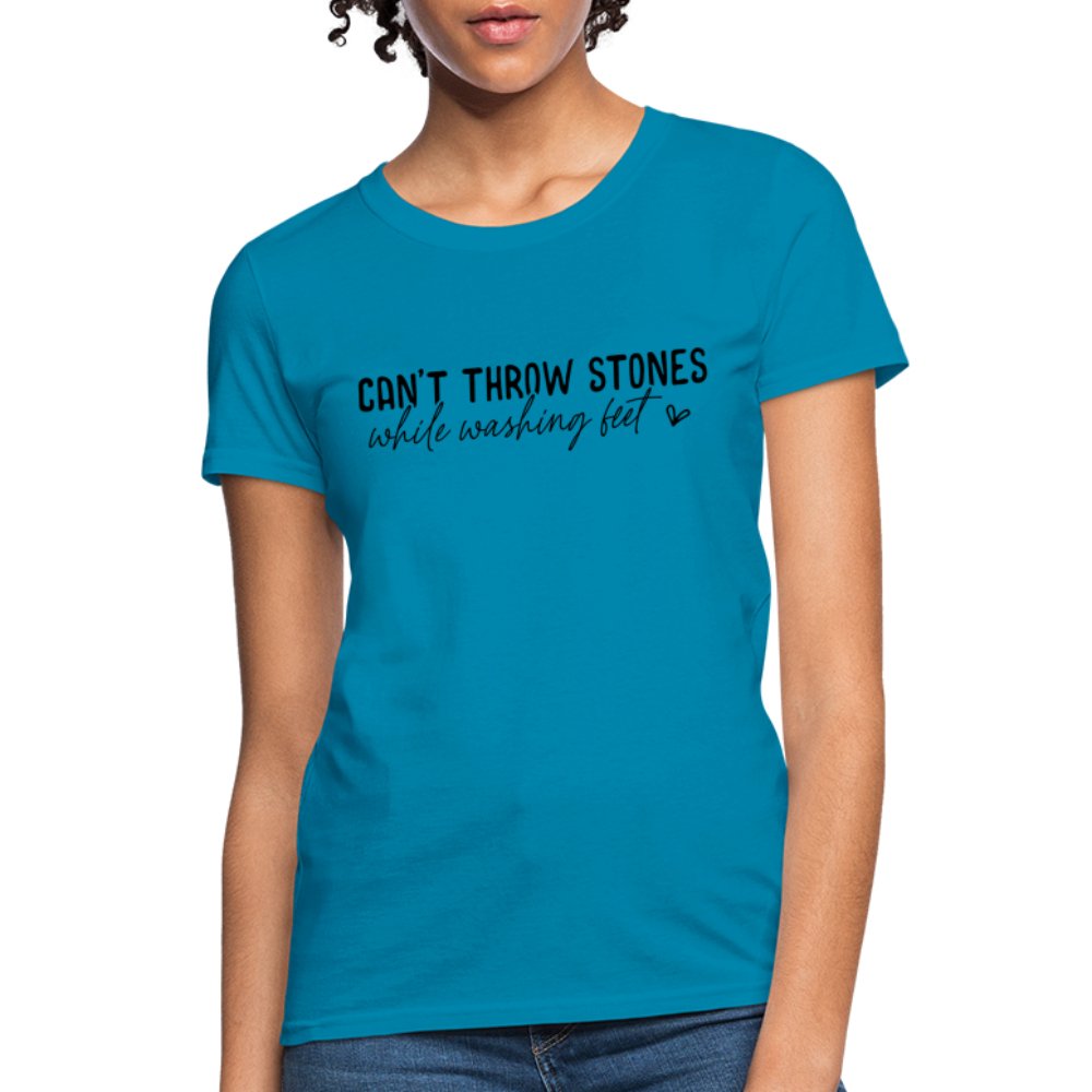 Can't Throw Stone While Washing Feet Women's T-Shirt - option1# - Women's T-Shirt | Fruit of the Loom L3930R