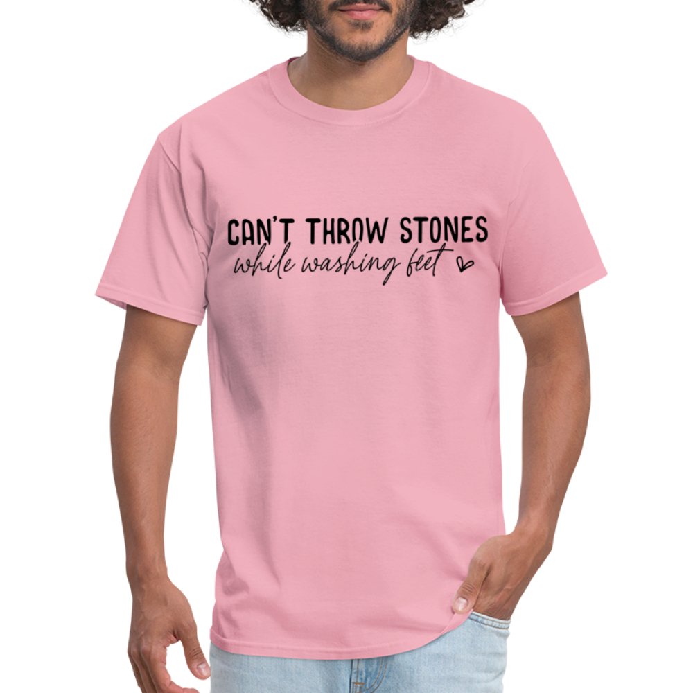 Can't Throw Stones While Washing Feet T-Shirt - pink