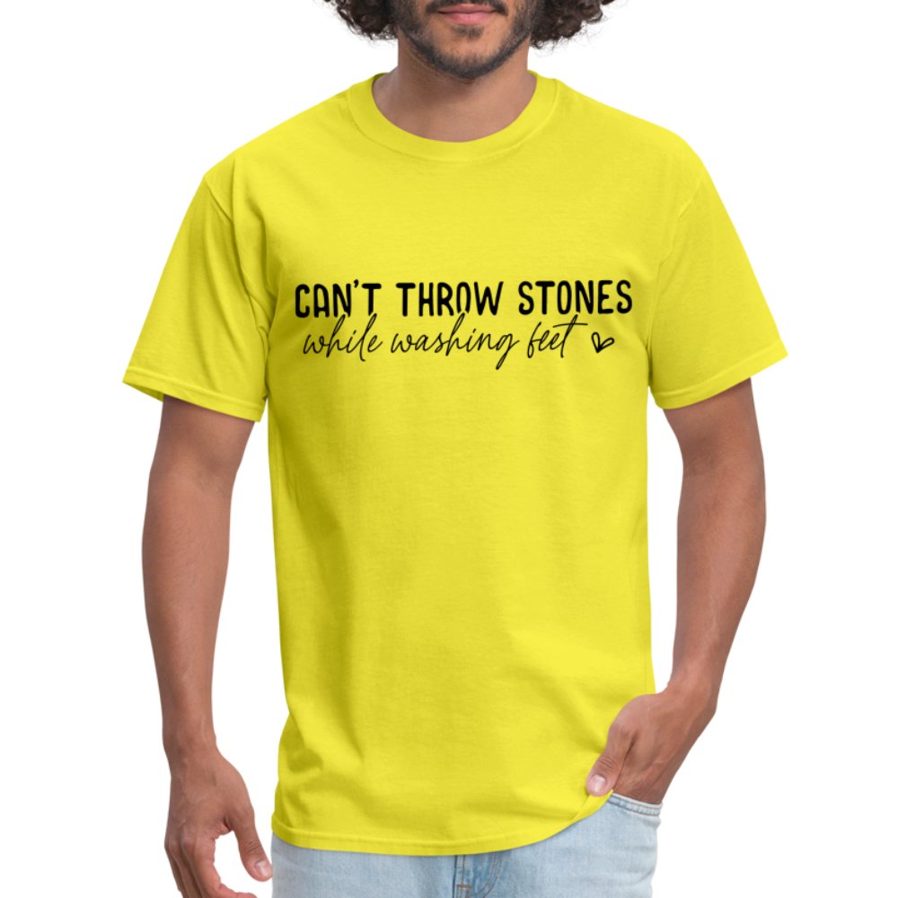 Can't Throw Stones While Washing Feet T-Shirt - yellow