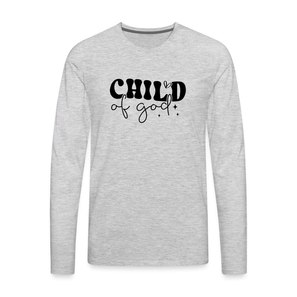 Child of God Men's Premium Long Sleeve T-Shirt - heather gray