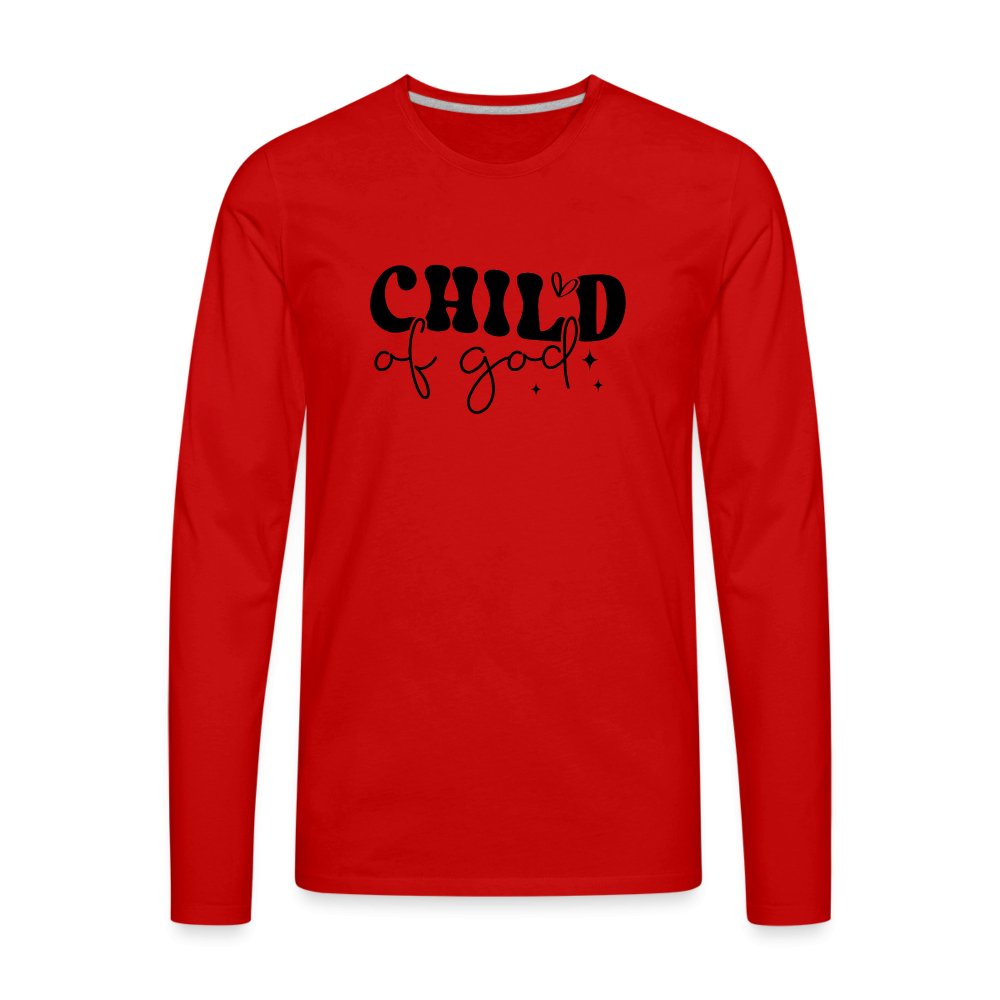 Child of God Men's Premium Long Sleeve T-Shirt - red