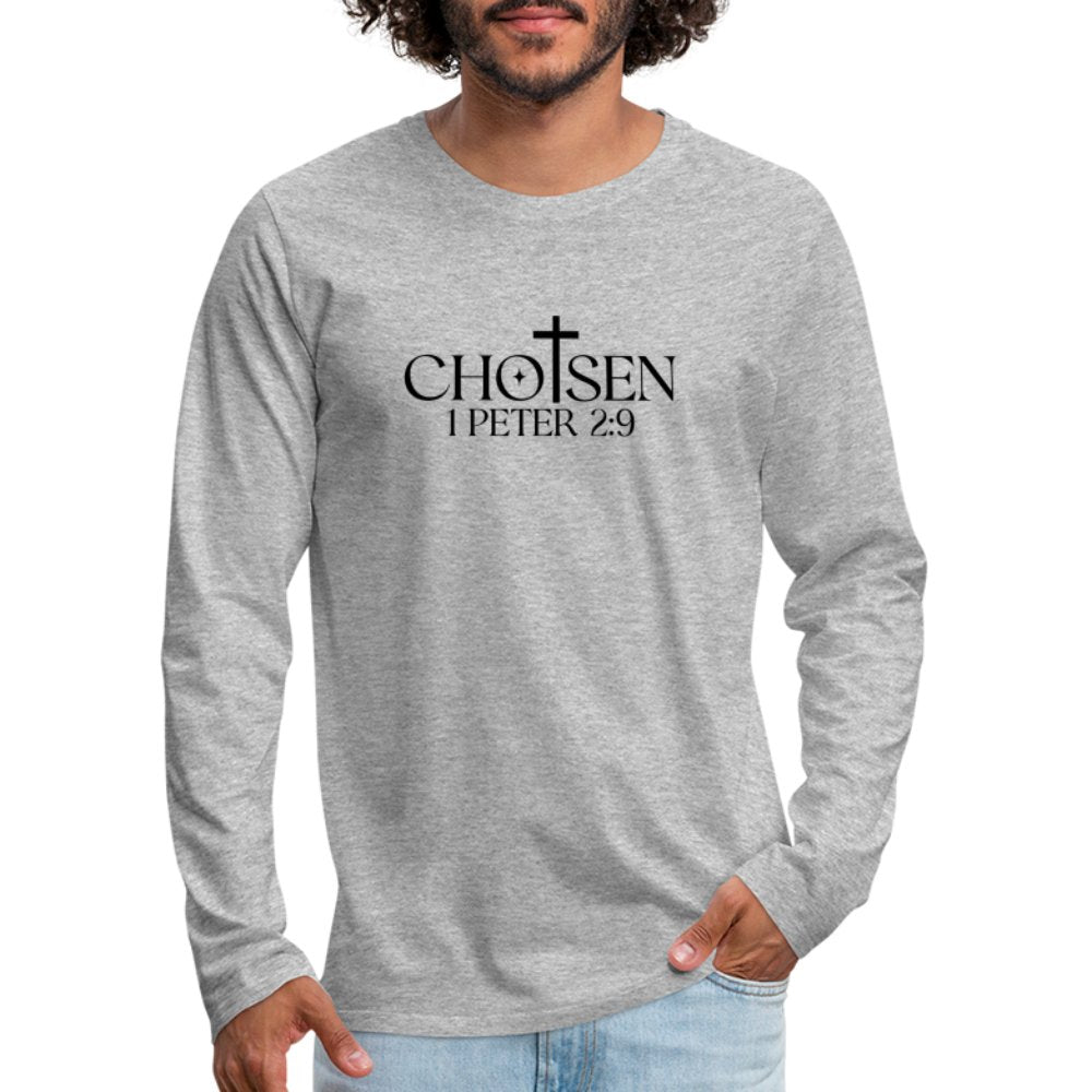 Chosen 1 Peter 2:9 Men's Premium Long Sleeve T-Shirt - option1# - Men's Premium Long Sleeve T-Shirt | Spreadshirt 875