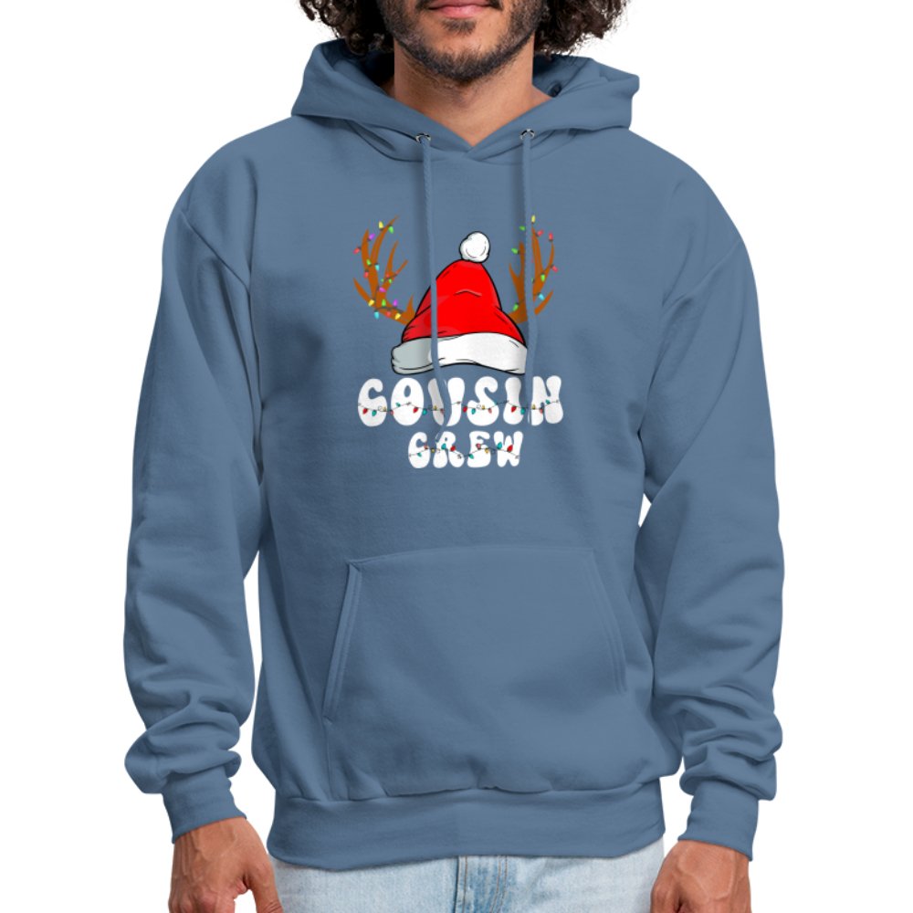 Christmas Cousin Crew Hoodie - denim blue