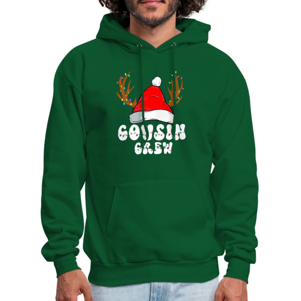 Christmas Cousin Crew Hoodie - forest green