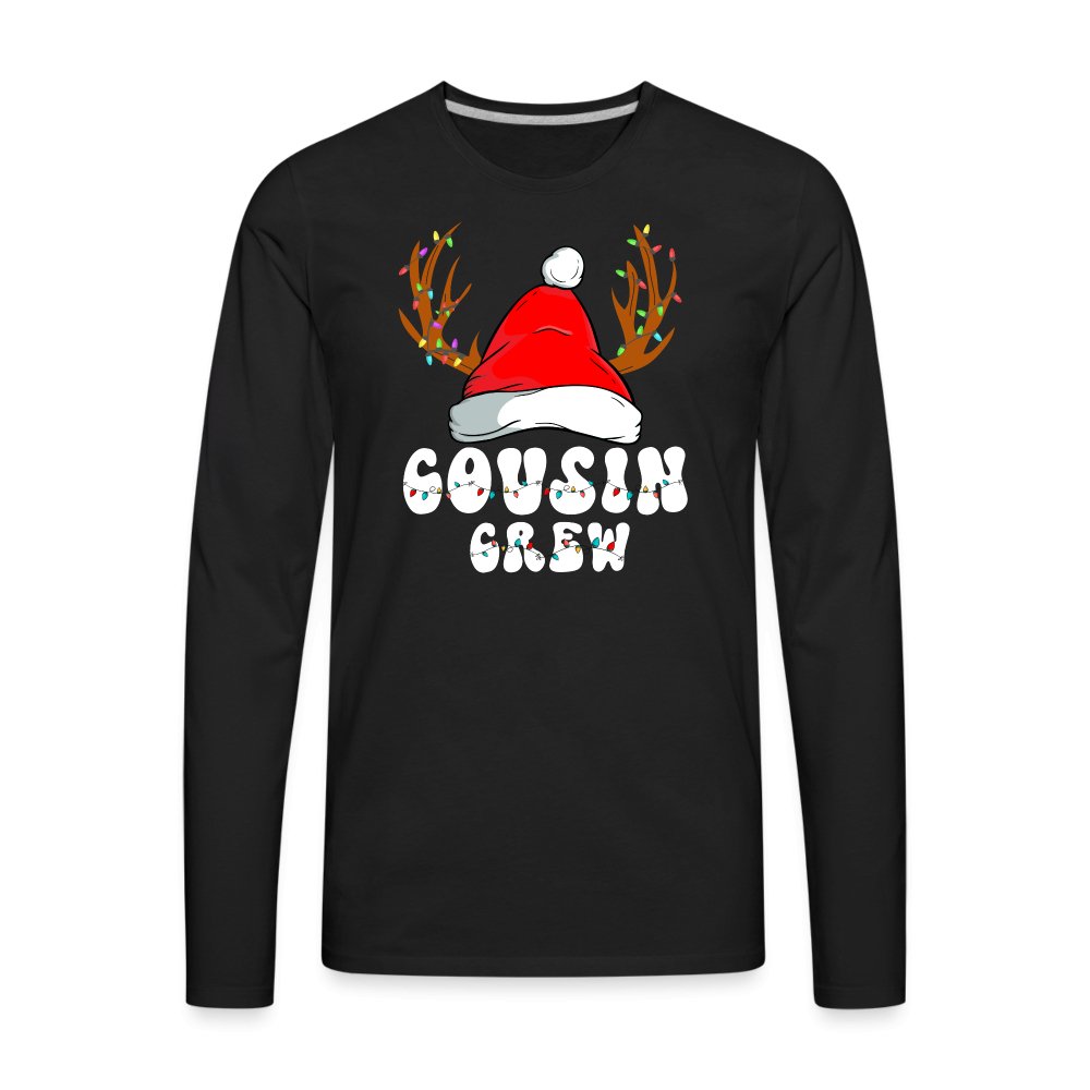 Christmas Cousin Crew Men's Premium Long Sleeve T-Shirt - black