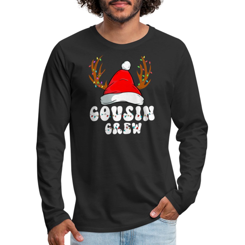 Christmas Cousin Crew Men's Premium Long Sleeve T-Shirt - black