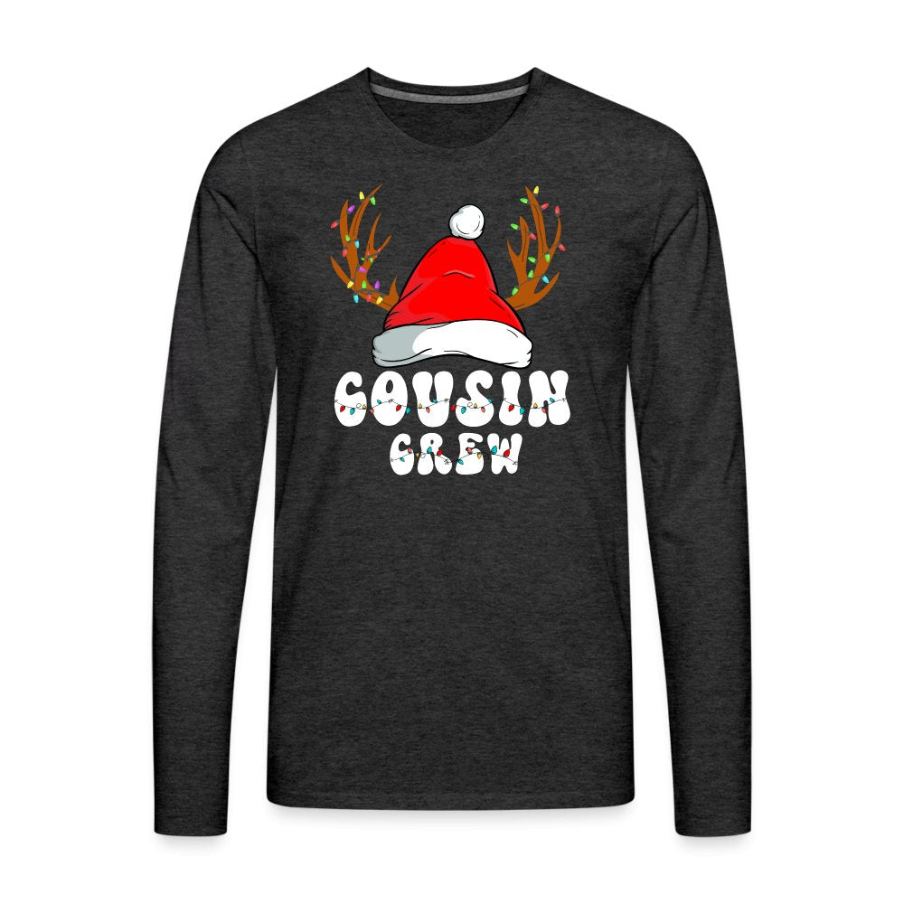 Christmas Cousin Crew Men's Premium Long Sleeve T-Shirt - charcoal grey