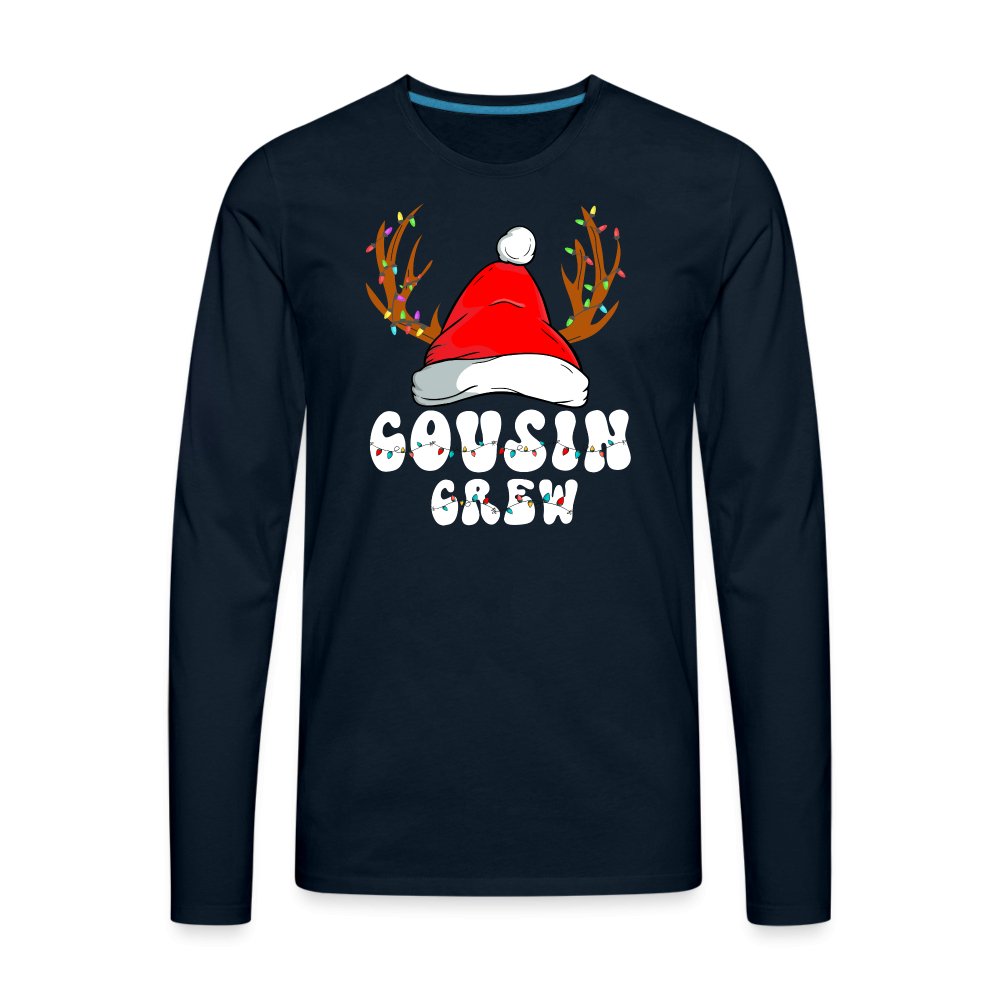 Christmas Cousin Crew Men's Premium Long Sleeve T-Shirt - deep navy