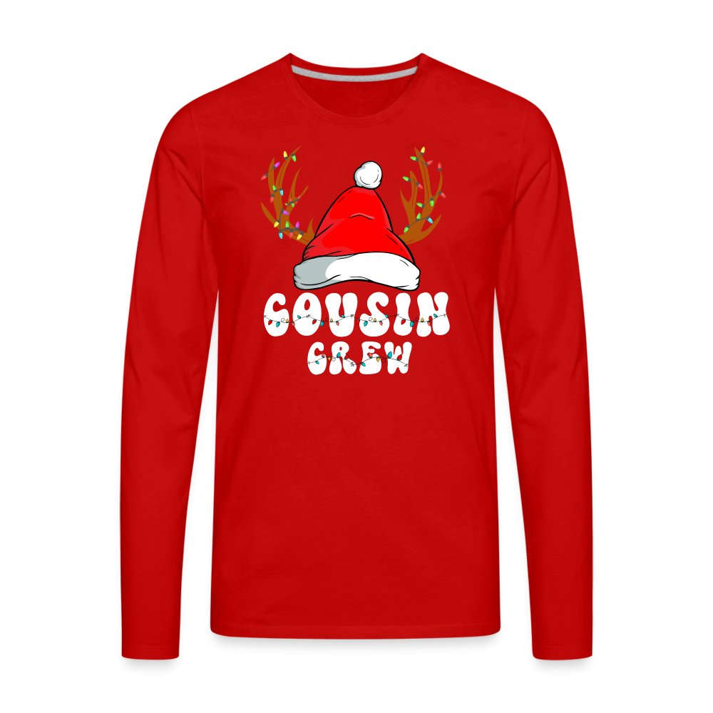 Christmas Cousin Crew Men's Premium Long Sleeve T-Shirt - red